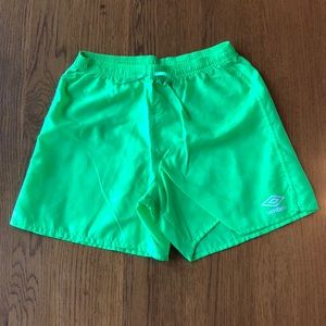 Green Umbro Kids Shorts